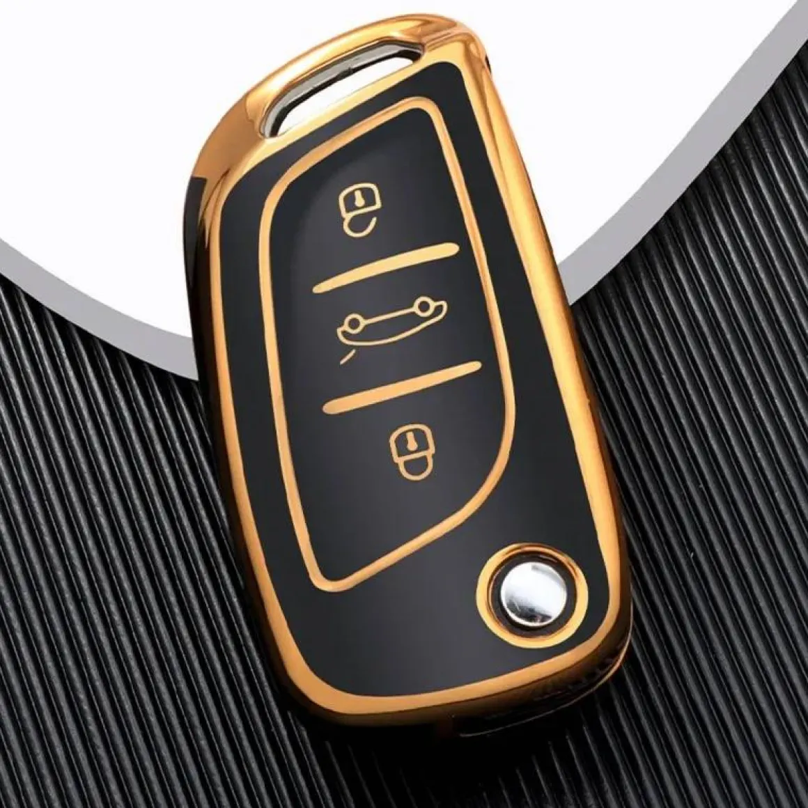 TPU Sleutelhoesje voor Citroën goud C3