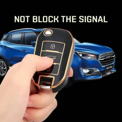 TPU Sleutelhoesje voor Citroën goud A3