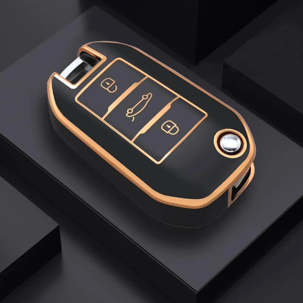 TPU Sleutelhoesje voor Citroën goud A3