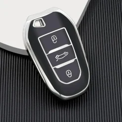 TPU Sleutelhoesje voor Citroën zwart B3