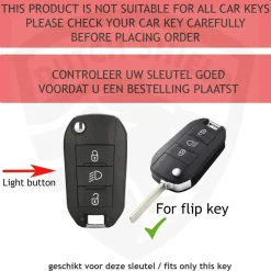 TPU Sleutelhoesje voor Citroën goud A3B