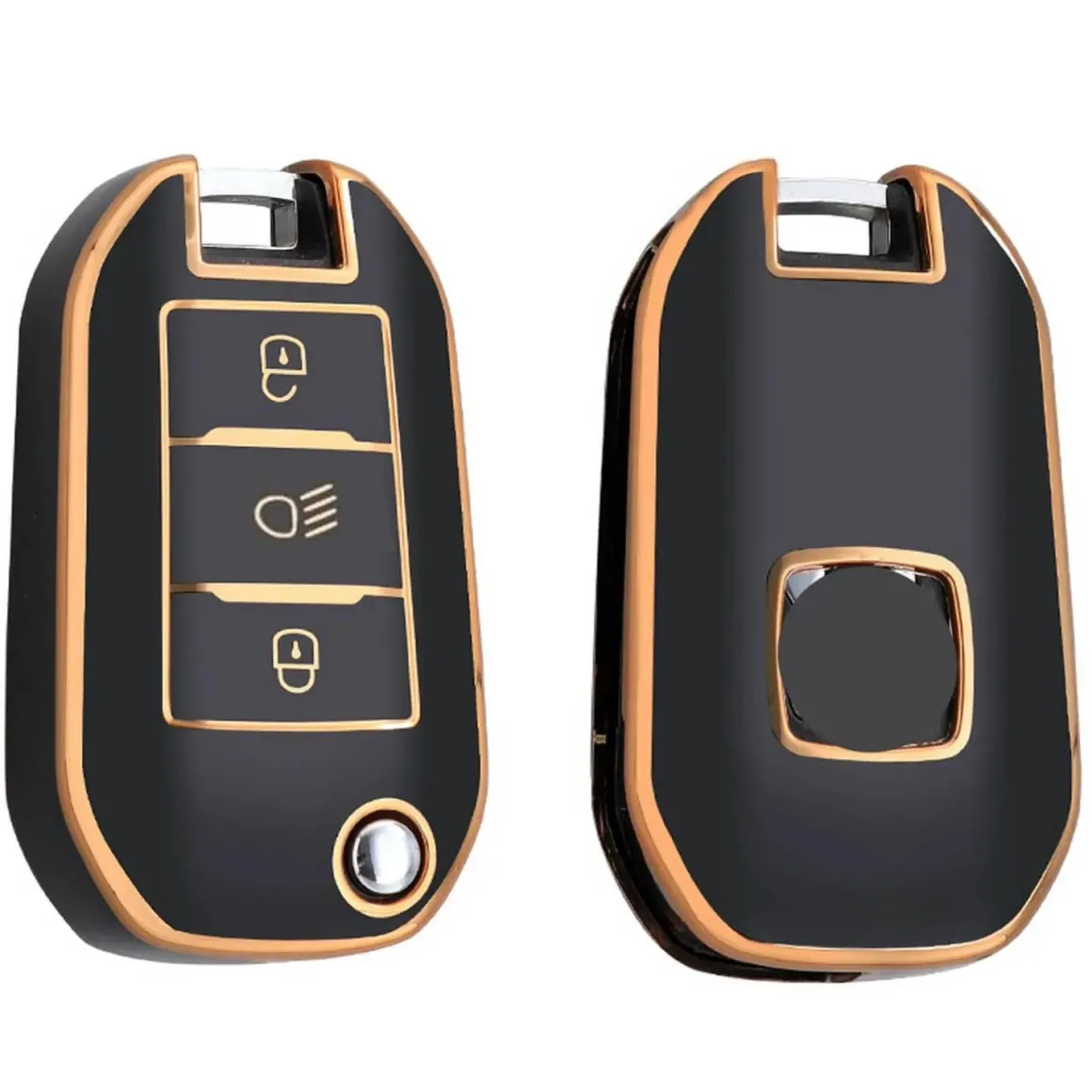 TPU Sleutelhoesje voor Citroën goud A3B