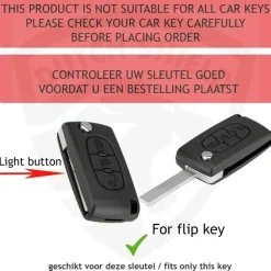 TPU Sleutelhoesje voor Citroën zwart D3B