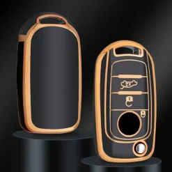 TPU Sleutelhoesje voor Fiat / Abart goud B3