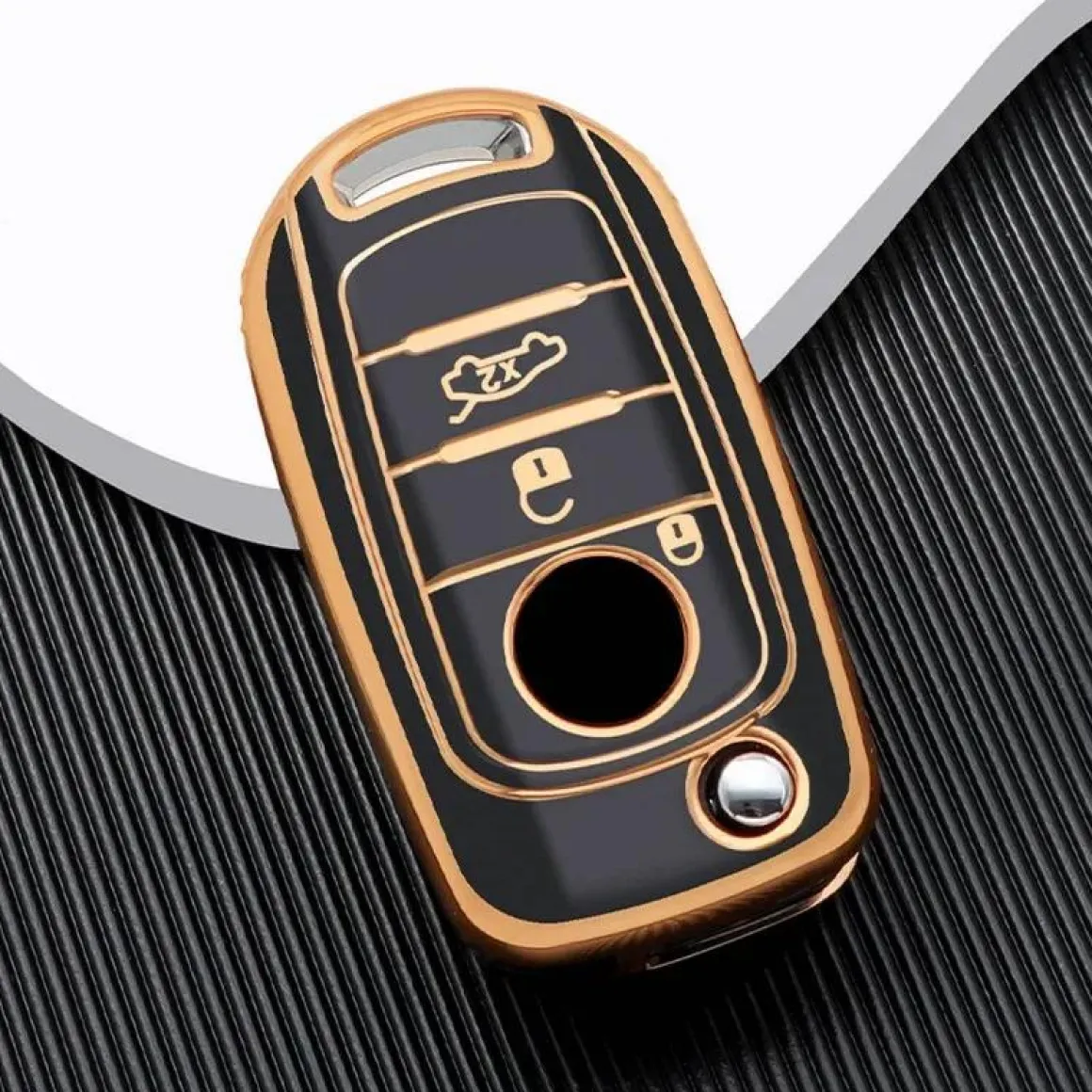 TPU Sleutelhoesje voor Fiat / Abart goud B3