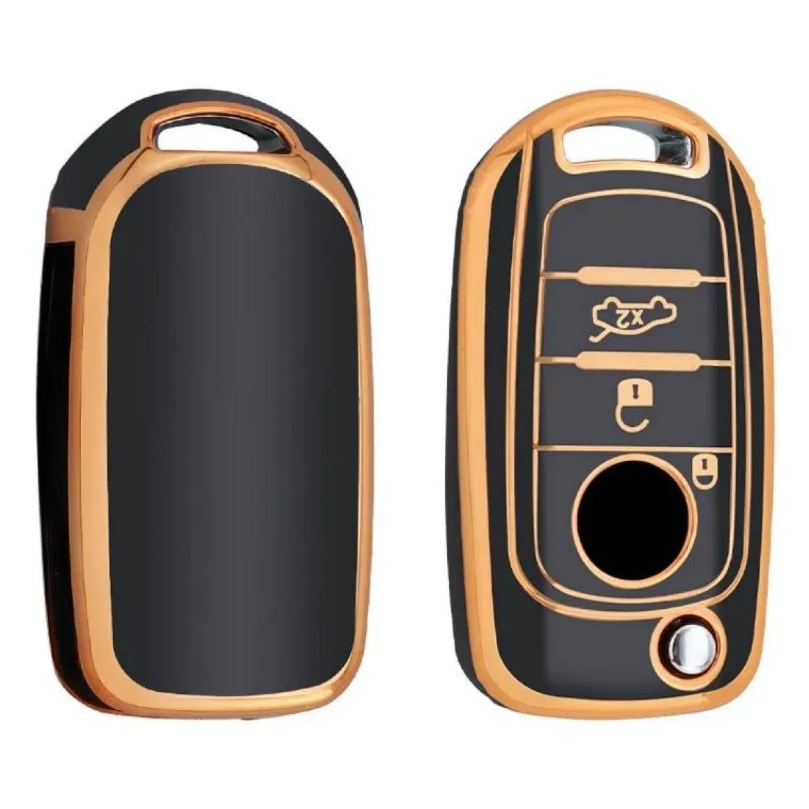 TPU Sleutelhoesje voor Fiat / Abart goud B3