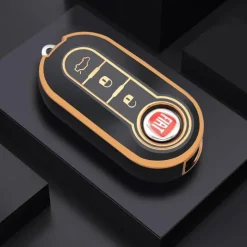 TPU Sleutelhoesje voor Fiat / Abart goud A3