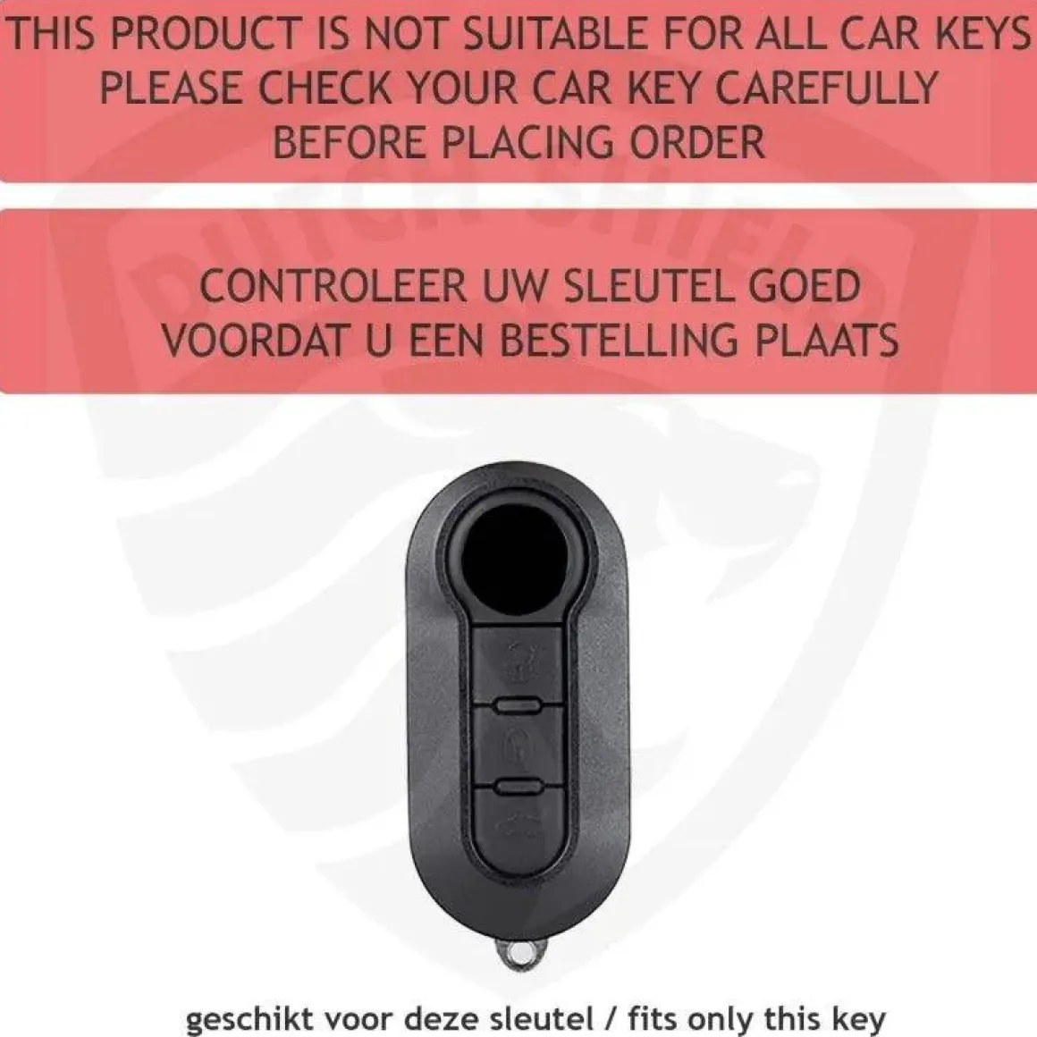 TPU Sleutelhoesje voor Fiat / Abart goud A3
