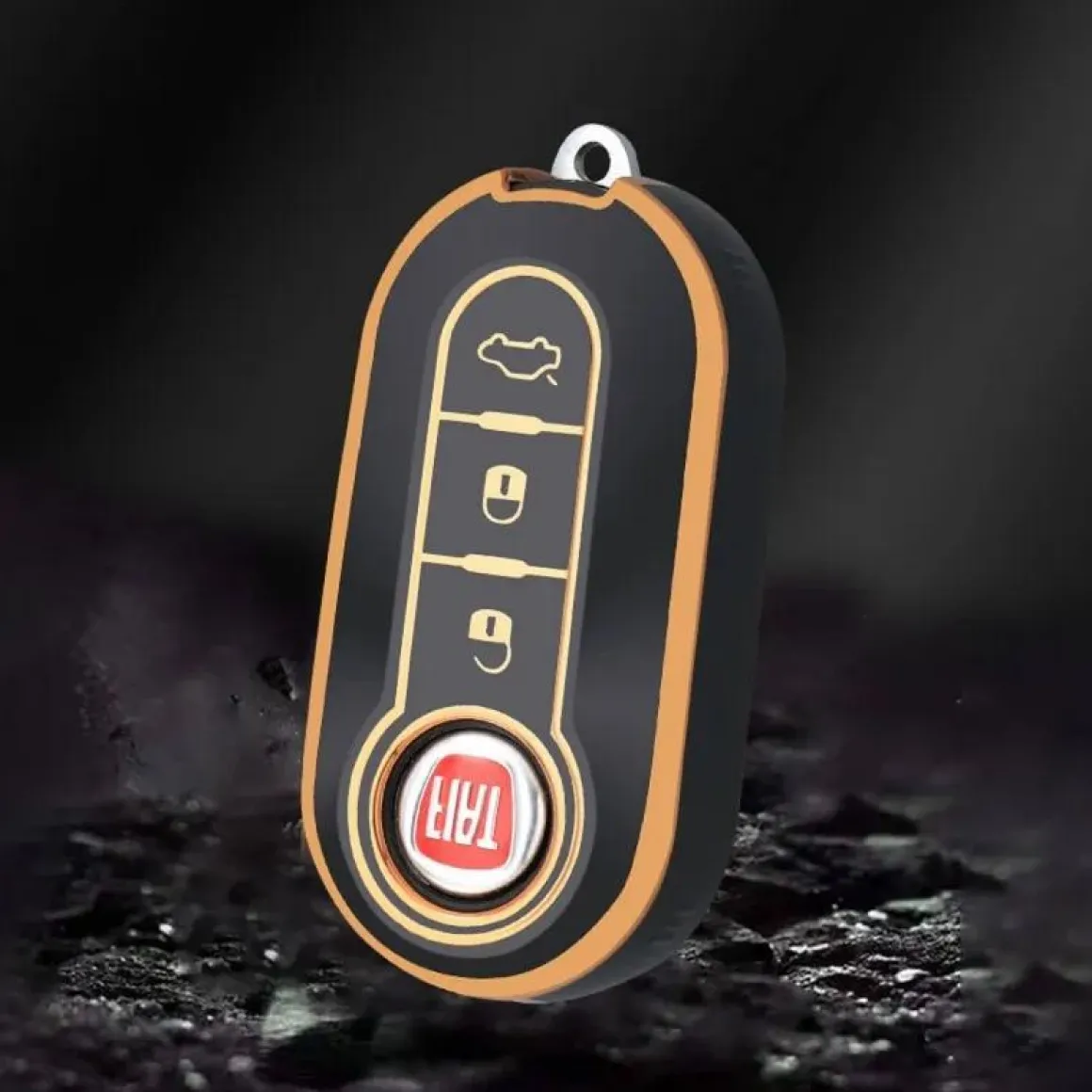 TPU Sleutelhoesje voor Fiat / Abart goud A3