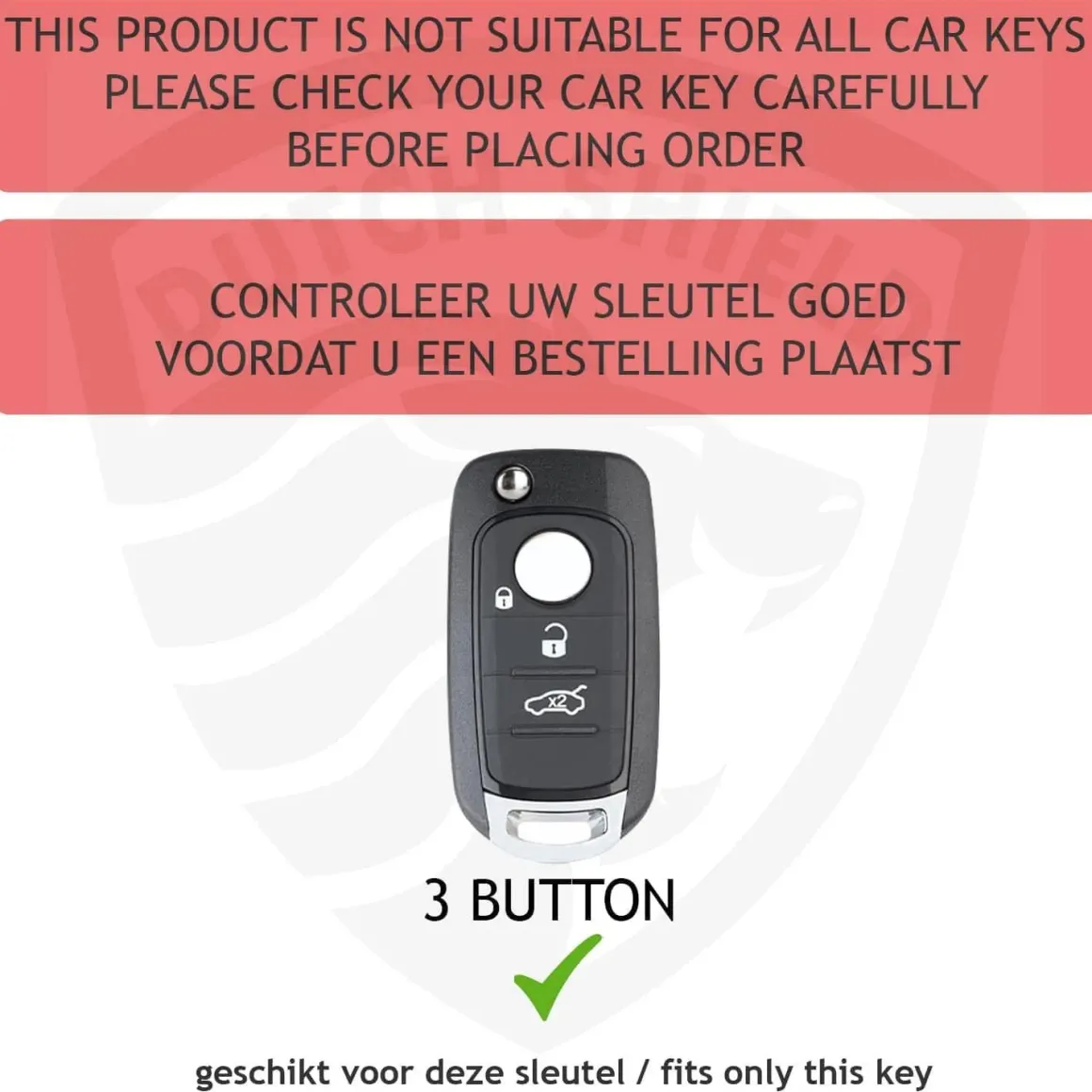 TPU Sleutelhoesje voor Fiat / Abart zwart B3