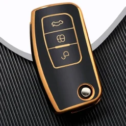TPU Sleutelhoesje voor Ford goud G3