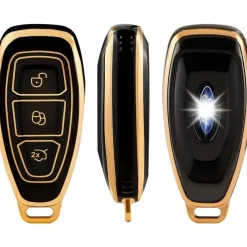TPU Sleutelhoesje voor Ford goud K3