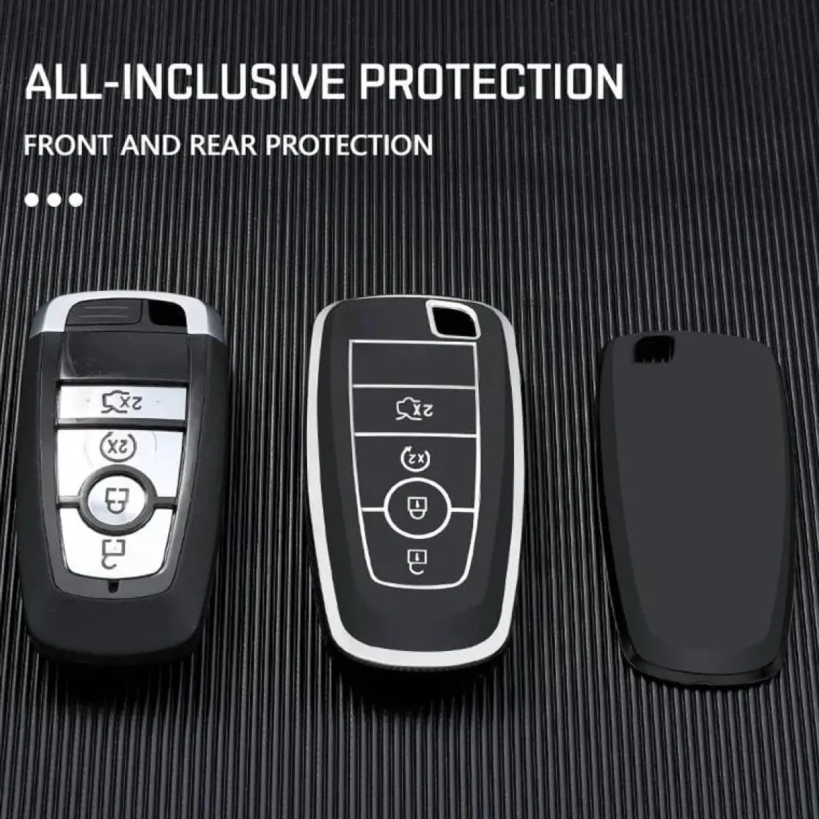 TPU Sleutelhoesje voor Ford zwart B4