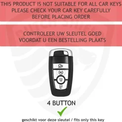 TPU Sleutelhoesje voor Ford zwart B4