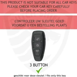 TPU Sleutelhoesje voor Ford zwart K3