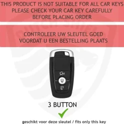 TPU Sleutelhoesje voor Ford zwart B3
