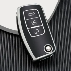 TPU Sleutelhoesje voor Ford zwart G3