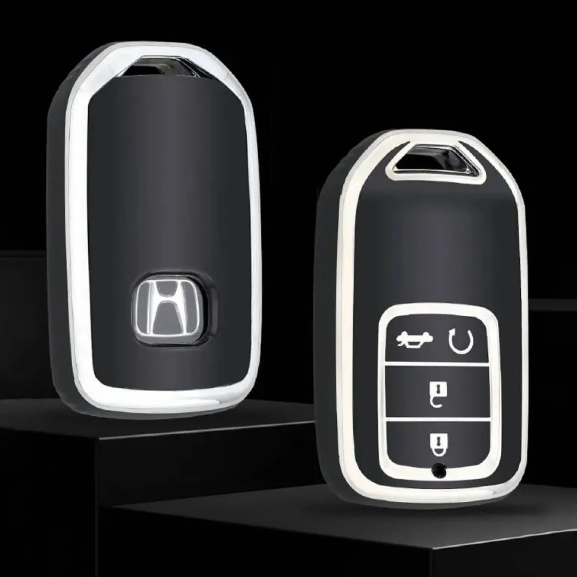 TPU Sleutelhoesje voor Honda zwart A4A