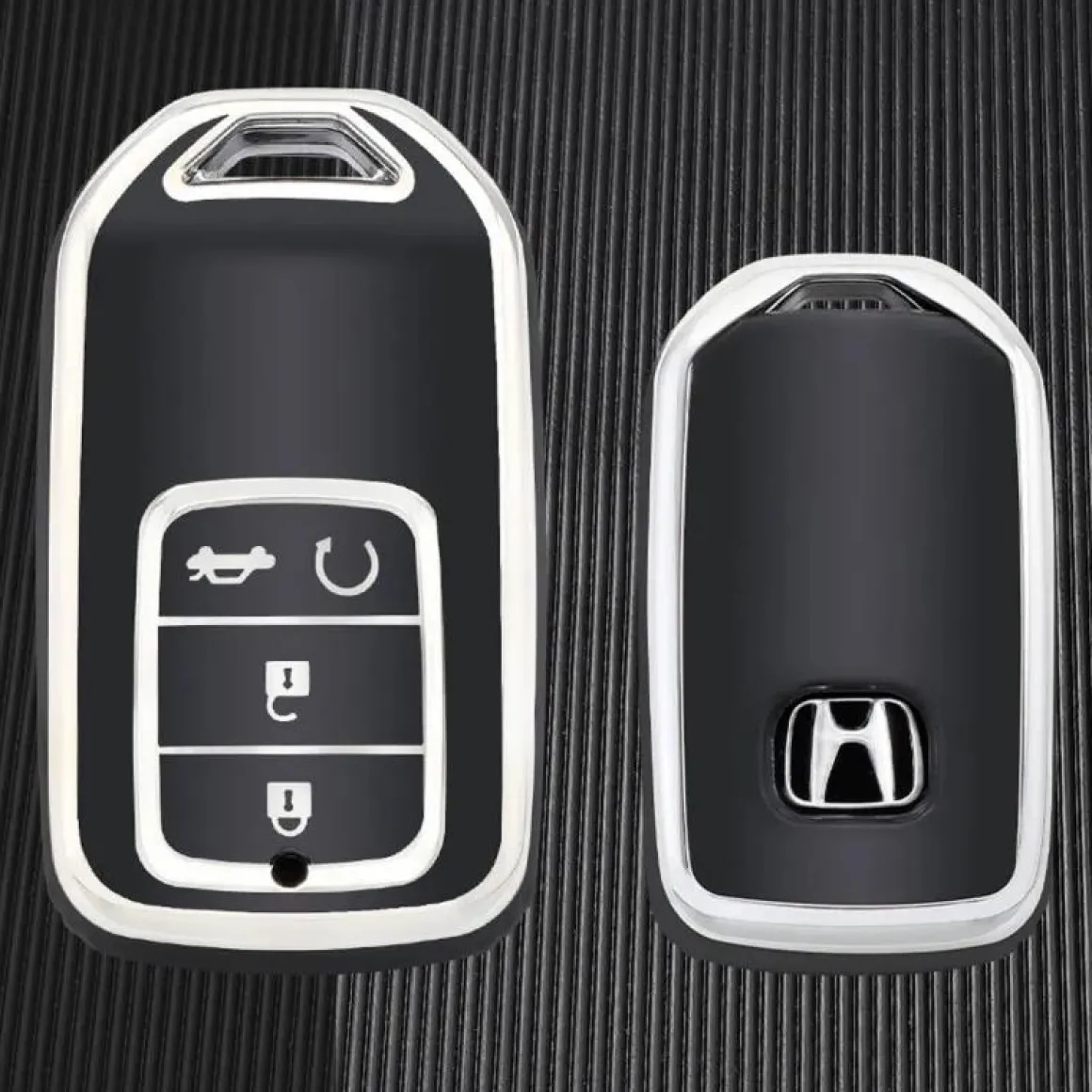 TPU Sleutelhoesje voor Honda zwart A4A