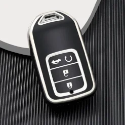 TPU Sleutelhoesje voor Honda zwart A4A