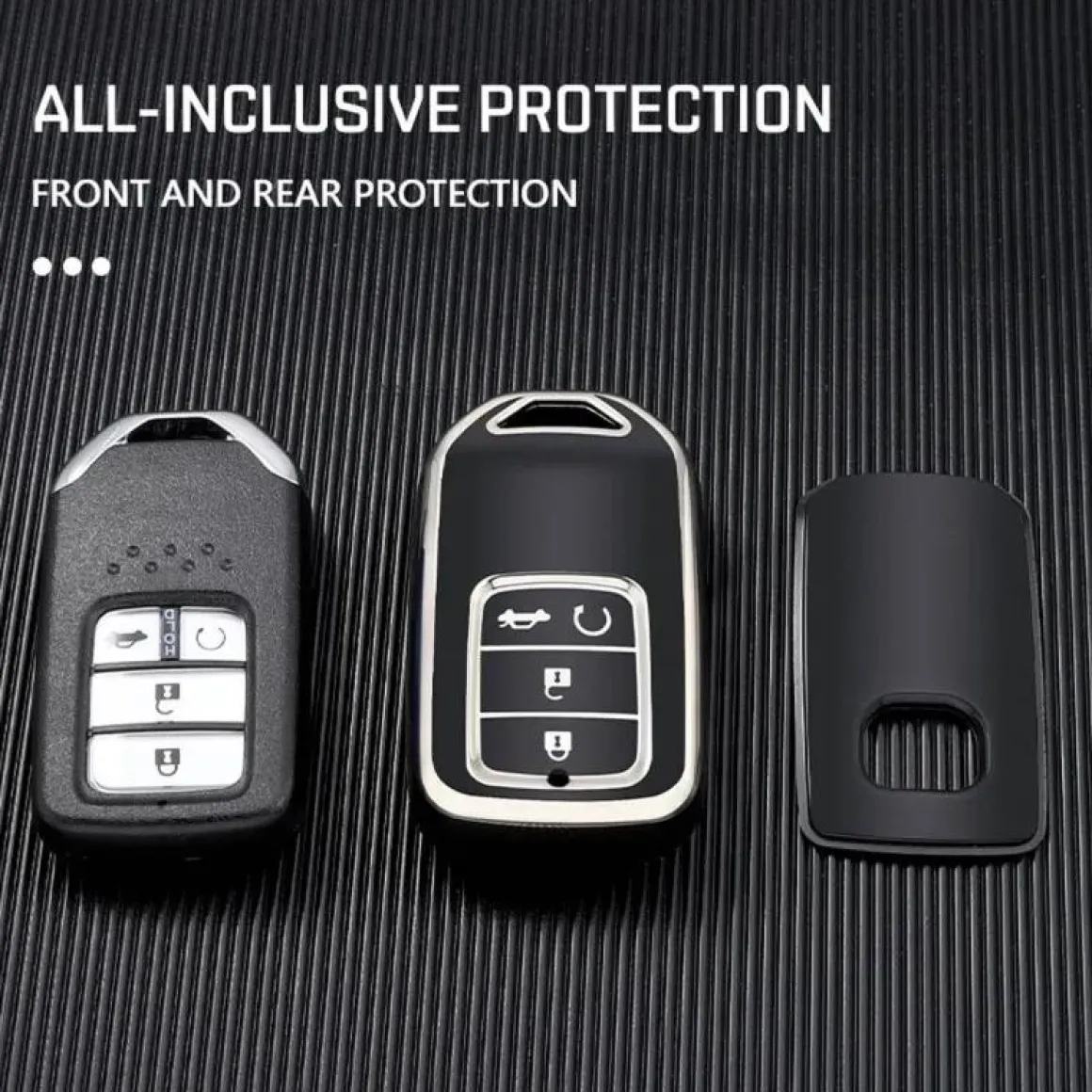 TPU Sleutelhoesje voor Honda zwart A4A