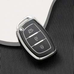 TPU Sleutelhoesje voor Hyundai zwart A3A