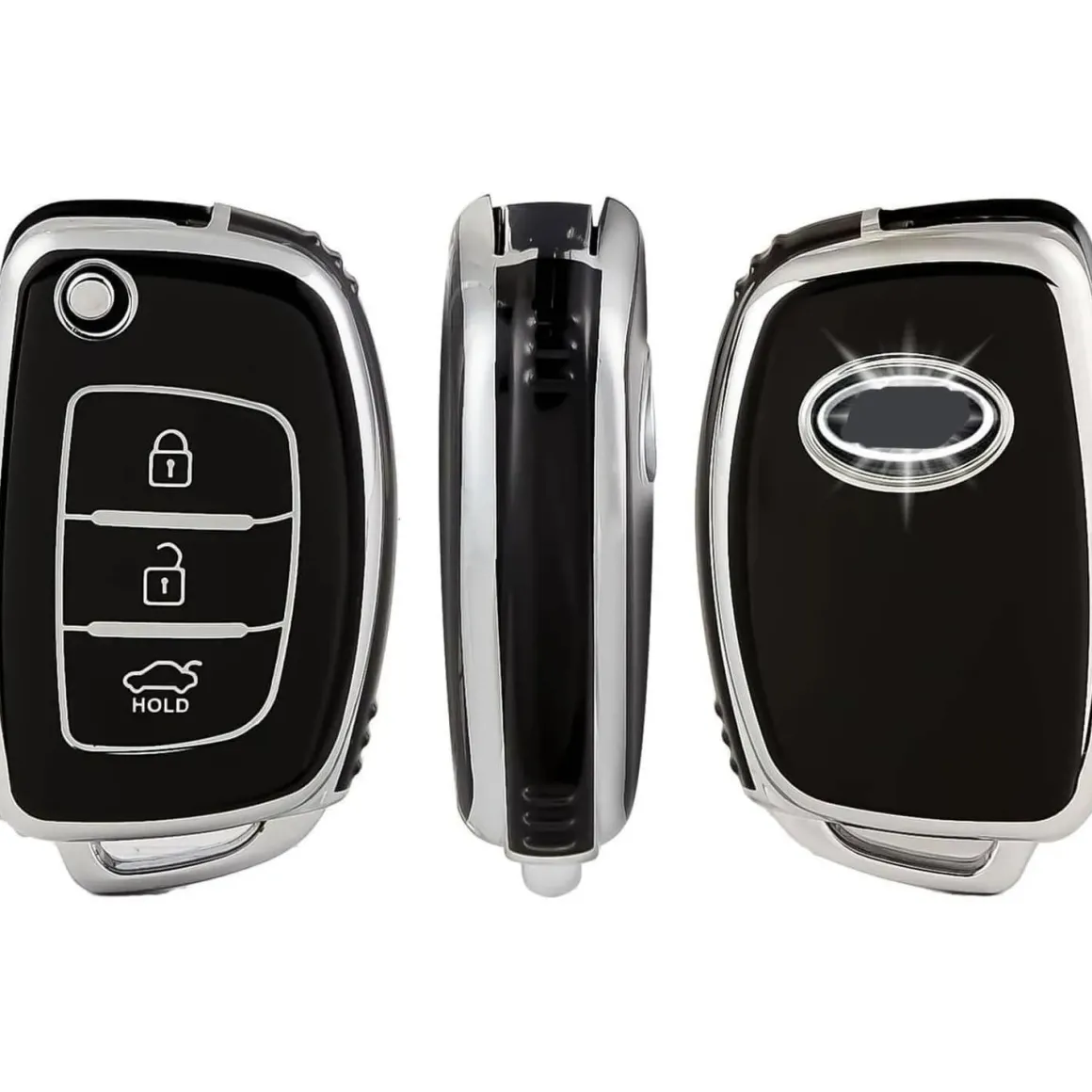 TPU Sleutelhoesje voor Hyundai zwart B3