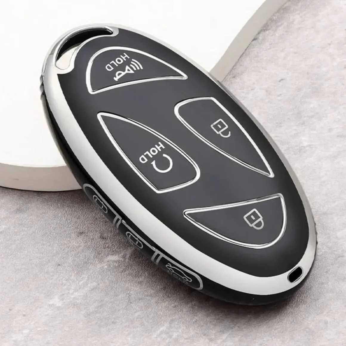 TPU Sleutelhoesje voor Hyundai zwart L7