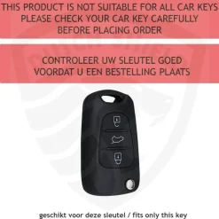 TPU Sleutelhoesje voor Hyundai zwart C3