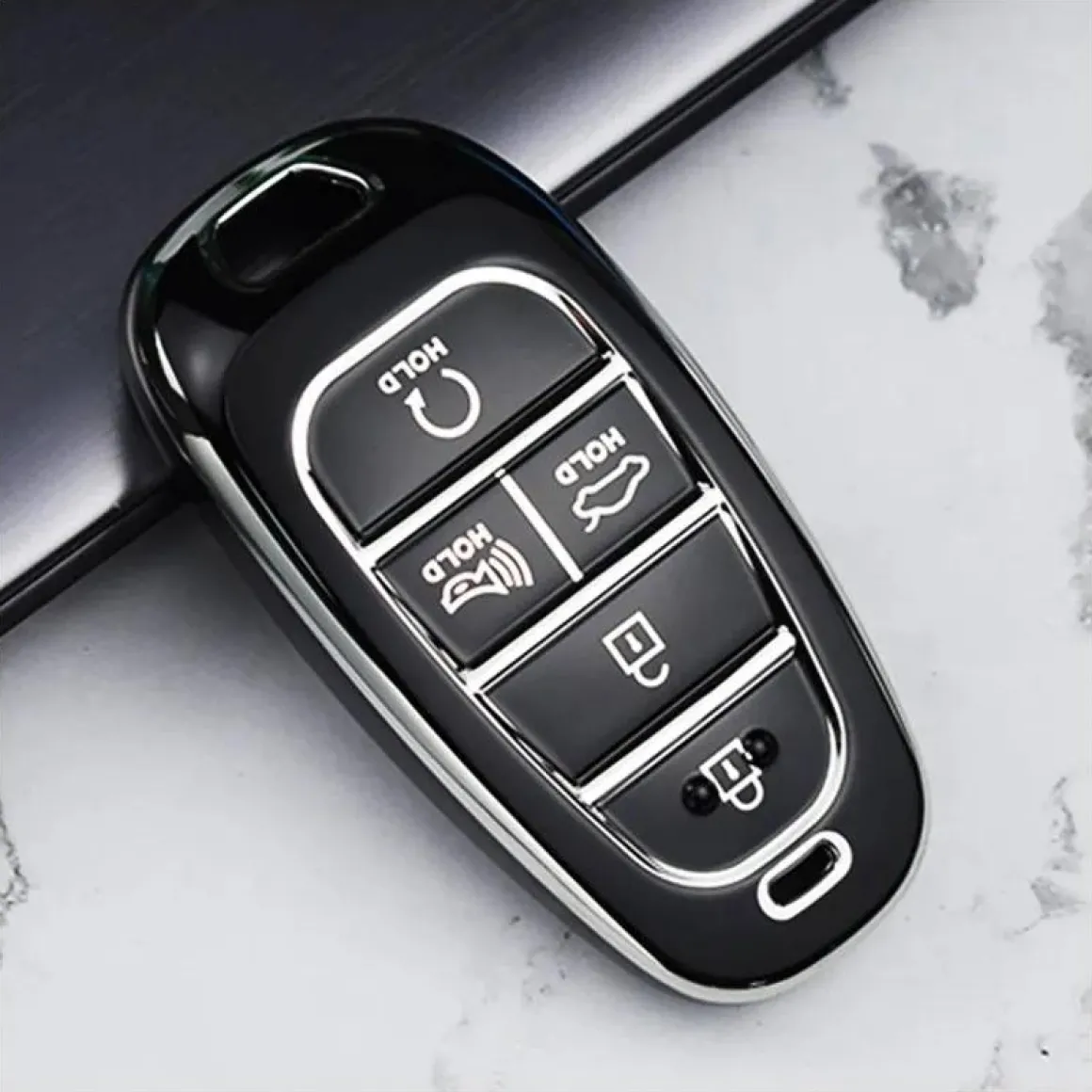 TPU Sleutelhoesje voor Hyundai zwart E5