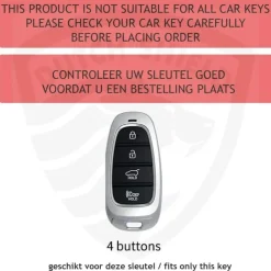 TPU Sleutelhoesje voor Hyundai zwart E4