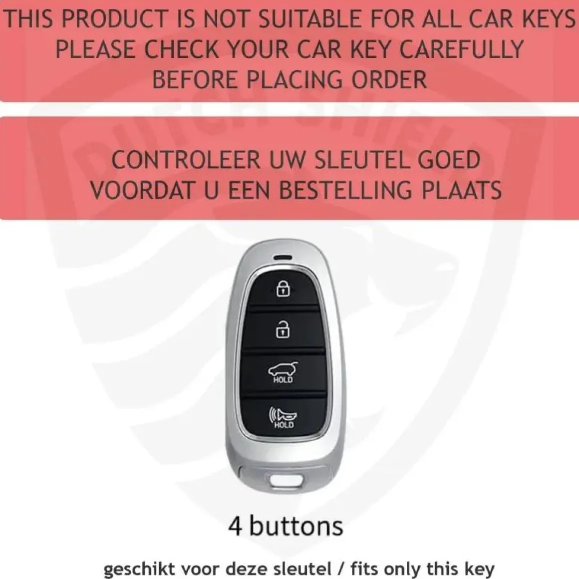 TPU Sleutelhoesje voor Hyundai zwart E4
