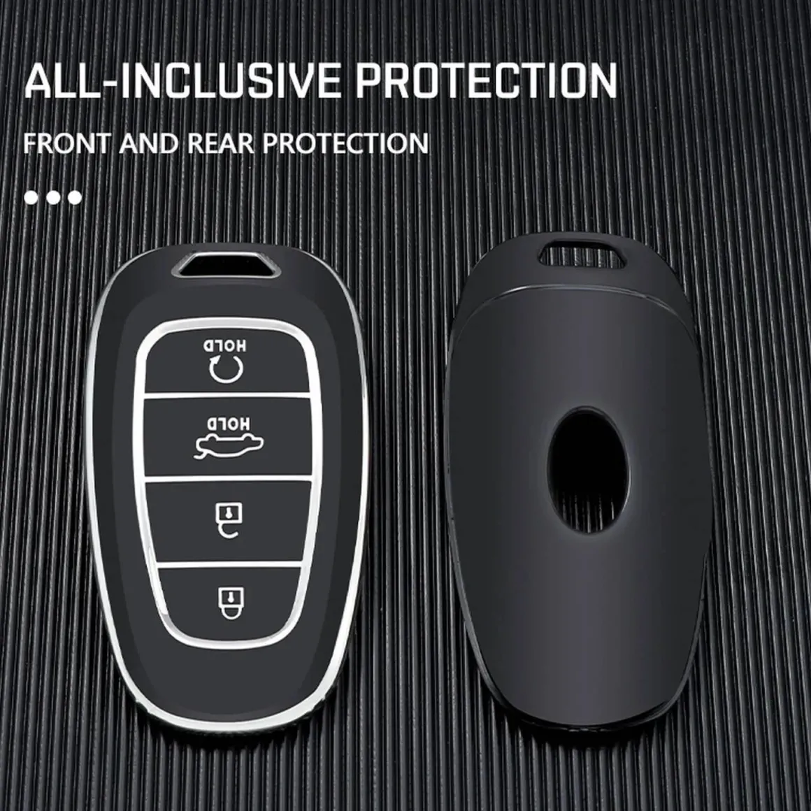 TPU Sleutelhoesje voor Hyundai zwart E4