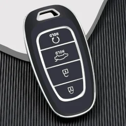 TPU Sleutelhoesje voor Hyundai zwart E4