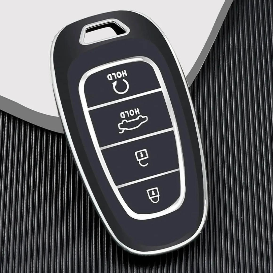 TPU Sleutelhoesje voor Hyundai zwart E4