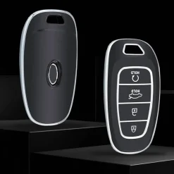 TPU Sleutelhoesje voor Hyundai zwart E4