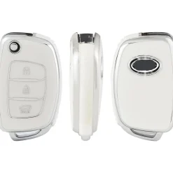 TPU Sleutelhoesje voor Hyundai wit B3