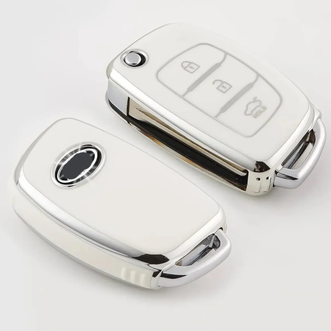 TPU Sleutelhoesje voor Hyundai wit B3
