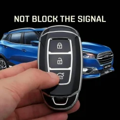 TPU Sleutelhoesje voor Hyundai zwart D3