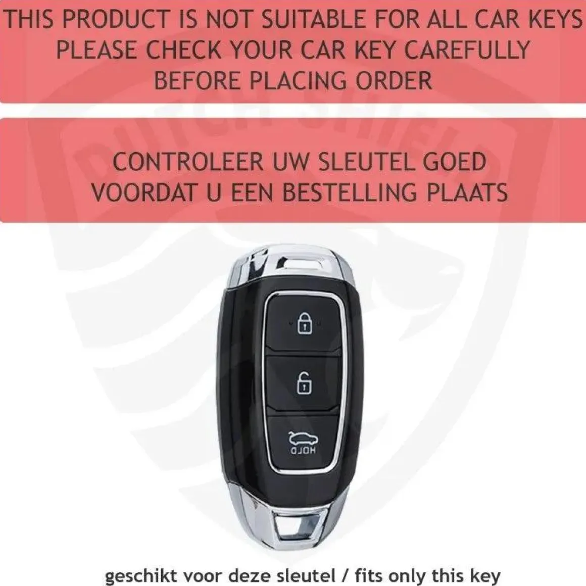 TPU Sleutelhoesje voor Hyundai zwart D3