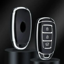 TPU Sleutelhoesje voor Hyundai zwart D3
