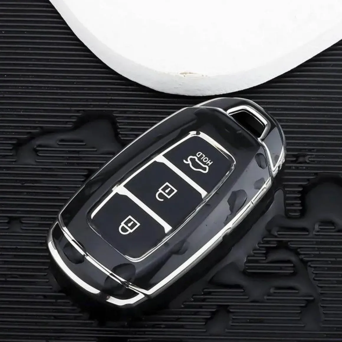 TPU Sleutelhoesje voor Hyundai zwart D3