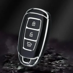 TPU Sleutelhoesje voor Hyundai zwart D3