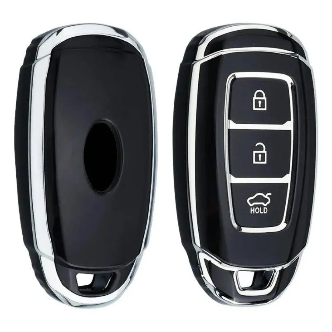 TPU Sleutelhoesje voor Hyundai zwart D3