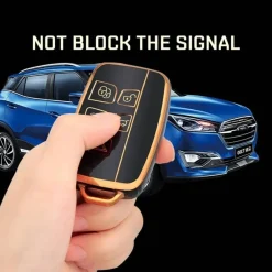 TPU Sleutelhoesje voor Jaguar goud A5