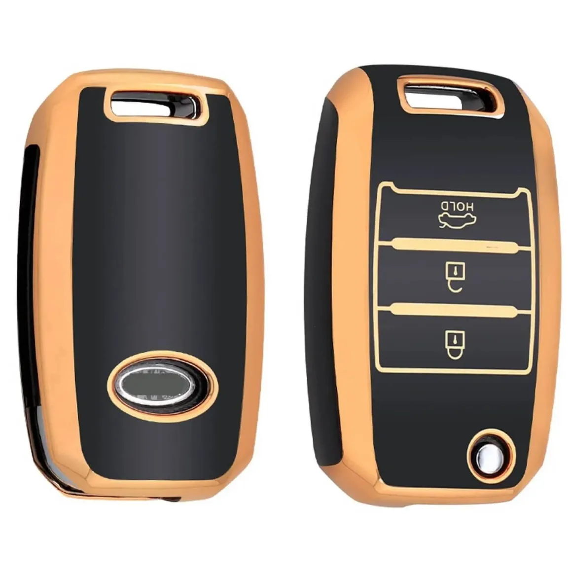TPU Sleutelhoesje voor Kia goud B3