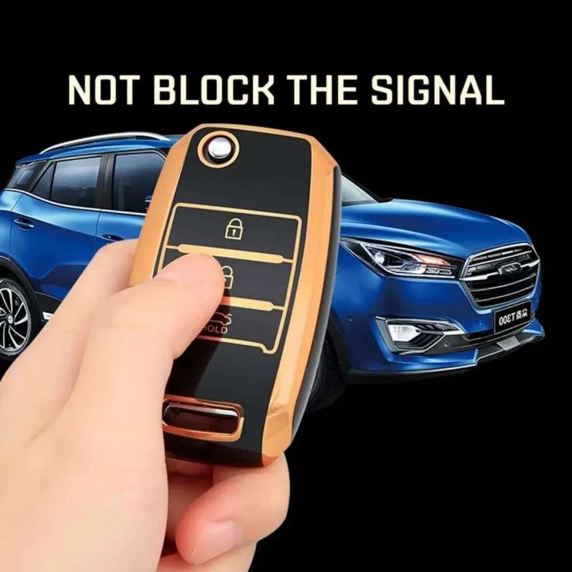 TPU Sleutelhoesje voor Kia goud B3