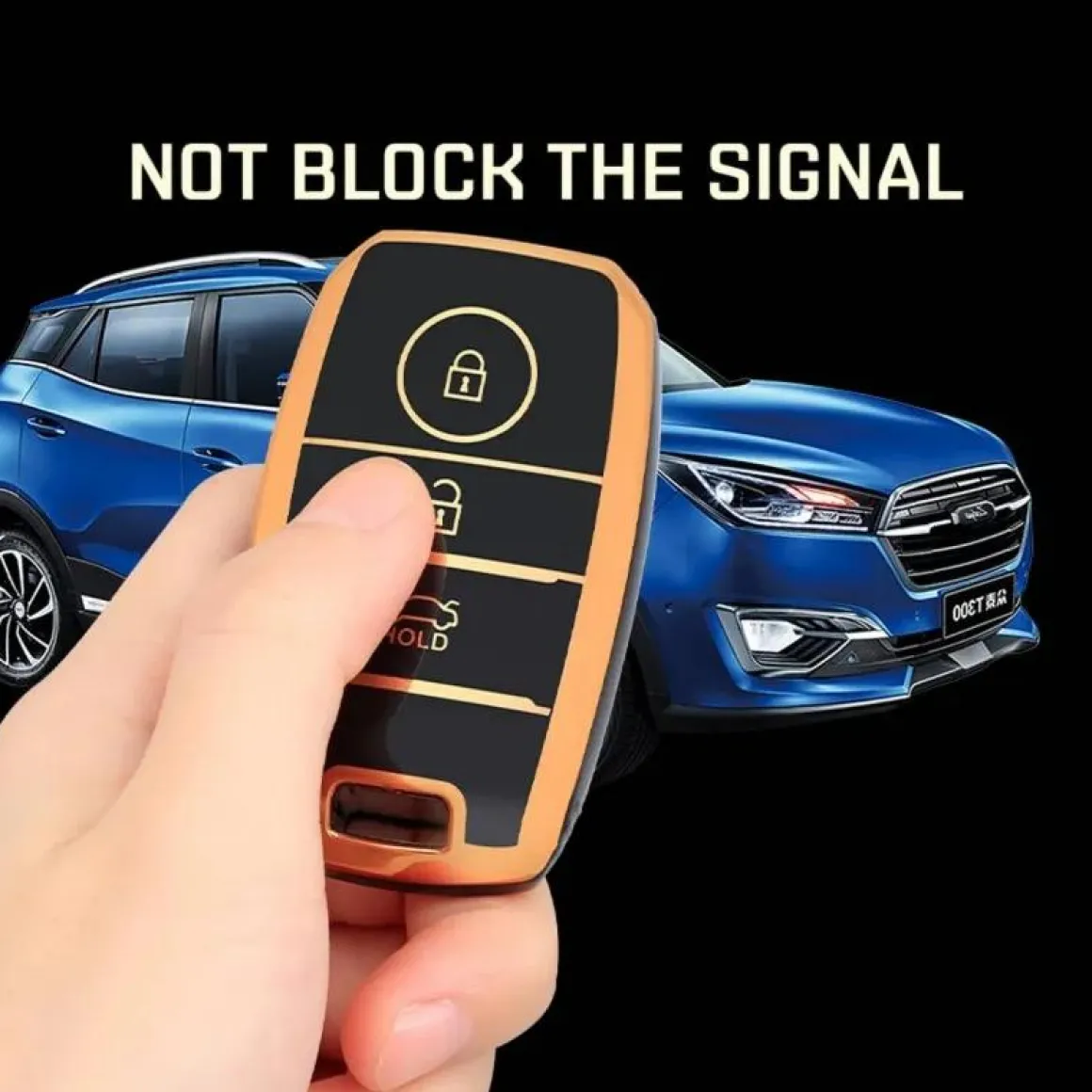 TPU Sleutelhoesje voor Kia goud A3