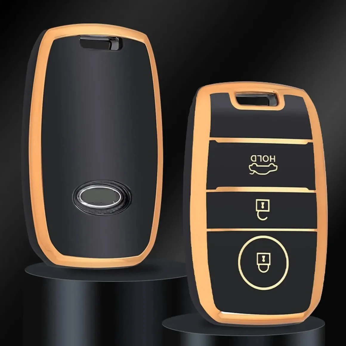 TPU Sleutelhoesje voor Kia goud A3