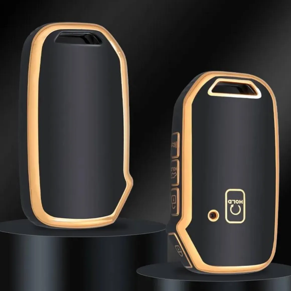 TPU Sleutelhoesje voor Kia goud D5